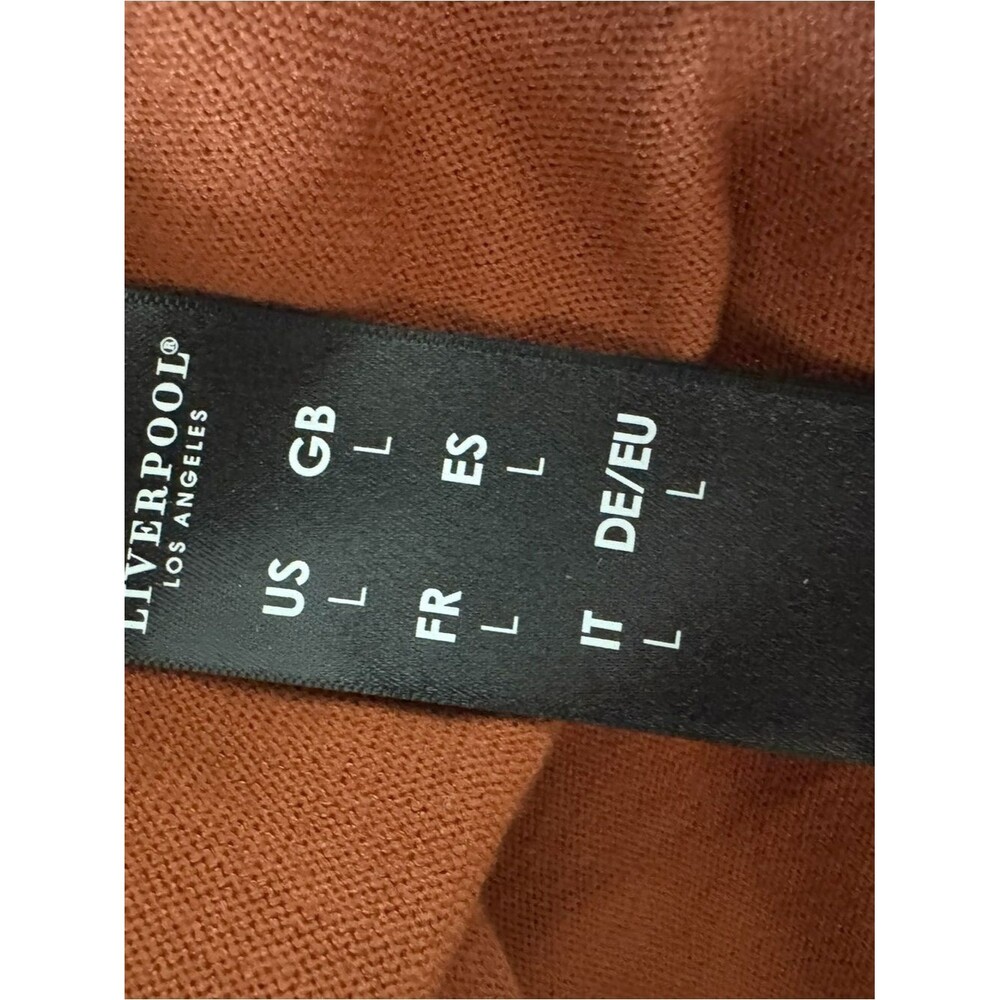 Liverpool Women’s Crewneck Top in Warm Rust Brown - Picture 8 of 9